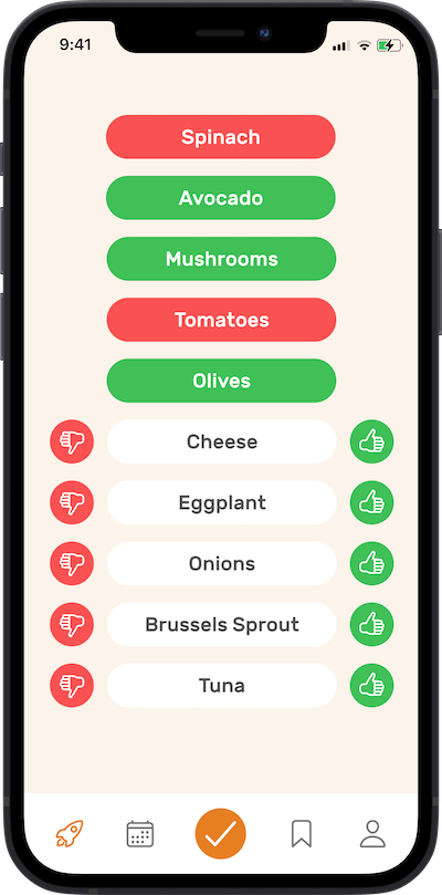 iphone app preferences screen